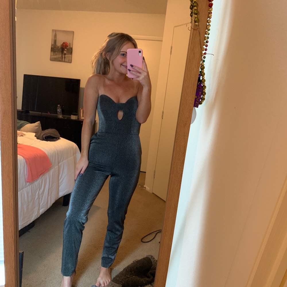 Topshop sparkly jumpsuit